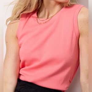 Michael Stars Lola Pink Sleeveless Tank Top